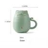 300ML Portable Tea Mug Travel Set For Business Trip Carry Water Cup Filter Quickly Brew Utensils Drinkware Lucky Cat 240102