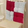 Travesseiro quente colorblock acolchoado macio antiderrapante quadrado cadeira de emenda para casa escritório cozinha pátio lance decorativo