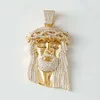 Pass Diamond Tester Серебро/10-каратное твердое золото Мужская подвеска с изображением Иисуса из муассанита со льдом для ожерелья