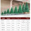 DÉCORATIONS DE NOGRAGE ARBRE 2024 0.9 / 1,2 / 1,5 / 1,8m Décoration verte PVC Année Home Decor Salon Room Party Indoor Holiday Gifts DIY