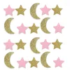 Decoração de festa 100pcs estrela lua confetes de papel para mesa de casamento de aniversário glitter dispersão suprimentos de chá de bebê