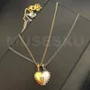 Bijoux accessoires de luxe rétro marque saule clou amour pendentif Couples collier pour hommes et femmes cadeaux de fête 240102