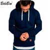 Bolubao moda masculina moletom com capuz manga longa outono casual hoodies menino blusa marca sólida sweatshirts masculino 240103