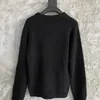 Negro RAF SIMONS toalla vintage bordada flocado suéter con media cremallera para hombres mujeres sudaderas de punto de alta calidad 240103