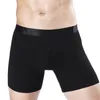 Cuecas masculinas de algodão boxer briefs ginásio esporte fitness estiramento respiração macio conforto shorts roupa interior calcinha casual tronco