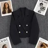 Wiosenna jesienna Blazers Elegancka damska kurtka Chic Casual Sports Suit Korean Fashion Płaszcze Solid Luksusowe ubrania biurowe 240102