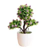 Flores decorativas plantas artificiais bonsai simulado árvore vaso falso ornamentos de mesa moda e mobiliário simples