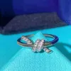 Anelli Gioielli t Anello con nodo in argento sterling S925 Anello intrecciato con amore in oro rosa 18 carati Regalo di San Valentino LOLQ