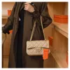 2024 Women's Handbag New Trendy Embroidered Chain Fashion Versatile Fragrant Wind Single Shoulder Crossbody Small Square Bag