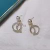 Gold Charm Earring Pearl Earrings for Woman Fashion Silver Diamond Earrings Gift Jewelry