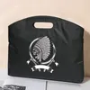 Pastas maleta moda portátil saco crânio impresso escritório bolsa de viagem conferência arquivo organizador tote unisex tablet