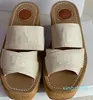 Women Platform Sandal Woody Wedge Sliddes Designer Slippers canvas shoes Flat espadrille Slide Sandals Summer Beach