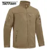 Tacvasen Winter Tactical Fleece Jacket Mens Zipper Pockets Jacket Thermal Warm Security Full Zip Fishing Work Coats Outwear Tops 240102