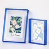 Ramar fyrkantiga akryl PO -ram Bild flytande blomma koreansk liten personlig presentstativ kadre hemdekoration gpf30xp