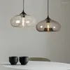 Lâmpadas pendentes vintage luzes americanas lâmpada de vidro âmbar e27 edison lâmpada sala de jantar cozinha decoração de casa planetário