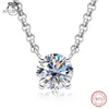 AnuJewel D couleur 1ct 2ct 3ct diamant plaqué or 18 carats pendentif collier pour femmes cadeaux d'anniversaire en gros 240102