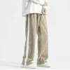 Herenbroek Ananastextuur Stof Corduroy Casual Dikke elastische taille Mode Rechte losse wijde pijpen Korea-broek Mannelijk