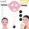 Instrument Home Beauty Instrument 3D Silicone Mask Electric EMS Vibration V Face Massager Anti Wrinkle Magnet Massage Lyftning Slimming Machin