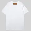 maglietta firmata estate manica corta oversize T-shirt in pelle con taschino sul petto maglietta da uomo tee bianca donna abbigliamento da uomo