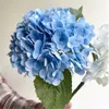 Blue Artificial Hydrangea Flowers Real Touch Green Artificial Hydrangea Branches Decoration Wedding Bouquet Flower Arrangement