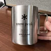 300ML Snow Outdoor Camping Cup Stainless Steel Folding Mug Portable Tea Travel 240102