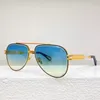 2024 Saison Vente chaude Z049 Lunettes de soleil de créateur pour hommes Femmes Pilot Gold Frame Blue Lens UV400 Lunettes de soleil de plage avec boîte Z049