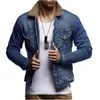 Uomo Azzurro Inverno Jean Giubbotti Capispalla Cappotti di jeans caldi Uomo Fodera di lana blu Più spessa Giubbotti di jeans invernali Taglia S-XXL 240103