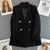 Bahar Sonbahar Blazer Zarif Kadın Ceket Şık Casp Sports Suit Kore Moda Kadın Katlar Lüks Katı Ofis Lady Giyim 240102