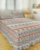 Bed Skirt Lines Hand-Painted Elastic Fitted Bedspread With Pillowcases Protector Mattress Cover Bedding Set Sheet