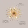 Hängslampor postmoderna guldljus vardagsrum restaurang studie ledning strålning sfär konst personlighet design lampa xuyiming