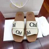 Al aire libre de primera calidad Sandalias de playa de verano Lienzo Diseñador Zapatilla Zapato casual Zuecos Sandale Slide Woody Mujer Tacón plano Mule Sliders para hombre Moda Viaje Lady Loafer