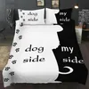 sets Bonenjoy Black and White Color Bedding Set Couples Dog Side My King Queen Single Double Twin Full Size 210716255a