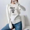 Sweater women designer sweaters for womens Cross Border Black women's pullover knit sweater vintage alphabet embroidery autumn/winter top trend brand sweater z6