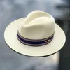 Panama chapeau de paille unisexe haut Fedora grande circonférence de la tête pare-soleil Protection Uv Allmatch mode réglable respirant 240102