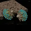 Studörhängen handgjorda stjärnfisk glaspärlgelé harts geometriska trendiga vintage smycken för kvinnor gilr
