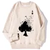 Drifting Spades Un motif noir Sweat-shirts pour hommes Pulls créatifs confortables Hip Hop Tops Polaire Casual Streetwear Pour Mans 240102