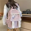 Borse da scuola Zaino da college impermeabile ad alta capacità per donna alla moda femminile Borsa da viaggio per ragazza carina per laptop da donna alla moda