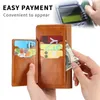 Luxury Leather dragkedja Flip Wallet Case Card Holder Phone Stand Cover för iPhone 15 Pro Max 14 13 12 11 XS SE 8 7 6 6S Plus Samsung S24 Note 20 Ultra