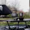 Mobili da campeggio Tavolo da esterno Barbecue portatile Mini lega di alluminio ultraleggero con custodia per campeggio da picnic in giardino
