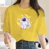 Magliette da donna T-shirt Donna Estate Moda Casual Cartoon Stampa Modello Serie Top O-Collo Slim Comoda camicia da pendolare