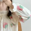 Dames nachtkleding nachthemd Dames Lente Herfst Zoete prinses Japanse schattige meisjes Halflange slaapshirts met lange mouwen Casual nachthemden