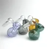 Tjock Pyrex Colorful Glass Gourd Ash Catcher Smoking Water Bowl Pipe med 2,8 tum 14mm 45 graders bong rigg aska aska