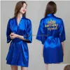 Accueil Vêtements Fête d'anniversaire Queen Squad Robes Satin Pyjamas Robe de chambre Robe de chambre personnalisée 210924 Drop Delivery Garden Wear Dhmpi