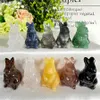 Arts et artisanat cadeau sculpture naturelle cristal lapin Quartz Animal belle Figurine pierre minérale Reiki énergie de guérison maison