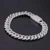 Factory Price 18K Gold Plated Cubic Zirconia Paved Miami 10mm Cuban link chain Bracelet for Mens Hip Hop Jewelry