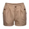 Shorts da donna Shorts Summer Shorts Pocchi di colore solido Dritta Donne Shorts Decor di abbondante Ginnio A High Waist Women Short Pants D240426