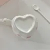 INS Coffee Cup Heart Mug Creative Ceramic Milk Cazas de porcelana al por mayor Valentín Regalo 240102