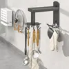 Kök förvaring rack metall aluminium legering hög kvalitet förtjockad väggmonterad roterbar verktyg rack väggkrokar vattentäta