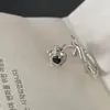 Cluster Rings PANJBJ 925 Sterling Silve Zircon Rose Ring For Women Girl Gift Hip Hop Irregular Design Adjustable Jewelry Drop