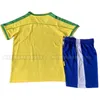 Kids kits Brasil retro camisas de futebol Ronaldo Ronaldinho KAKA R. CARLOS camisa de futebol Brasil camisa de futebol RIVALDO 1998 98 2002 02 criança 2004 1994 04 94